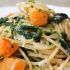 BROWN BUTTER SPAGHETTI WITH BABY KALE AND ROASTED BUTTERNUT SQUASH