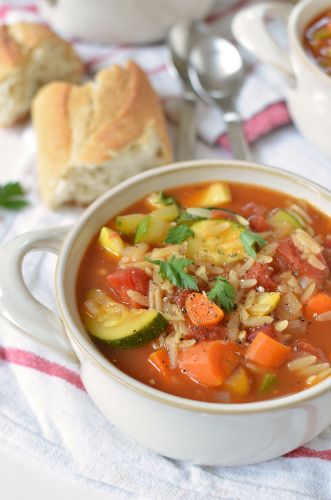 Italian orzo soup