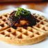 Jalapeno Pumpkin Waffles With BBQ Chicken Thighs