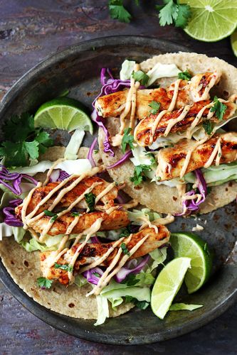 JAMAICAN JERK CHICKEN TACOS