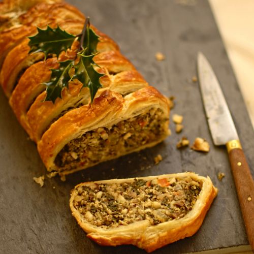 Kale, Quinoa And Nut Roast En Croute