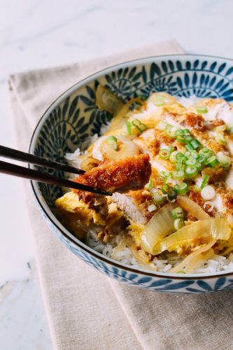 Katsudon (breaded pork chop)