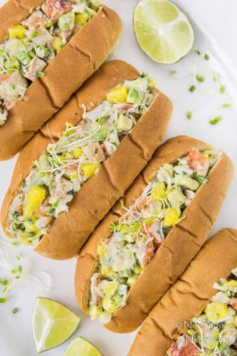 Crab Rolls With Avocado & Mango