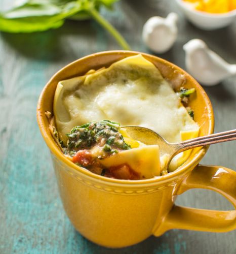 Spinach Ricotta Lasagna in a Mug