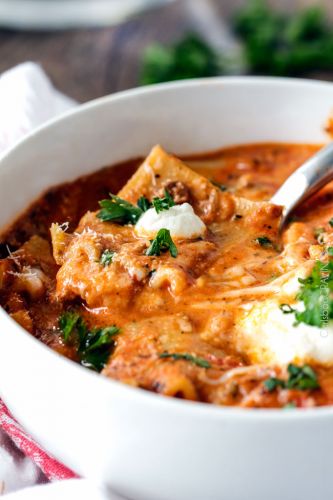 Lasagna soup