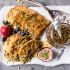 Lemon Ricotta Stuffed Syrian Pancakes with Lavender Passionfruit Syrup