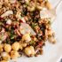 Lemony lentil and chickpea salad with radish and herbs