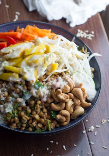 Tropical Lentil Bowls with Coconut Lime Dressing