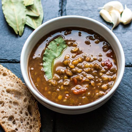 LENTIL SOUP WITH FETA CHEESE