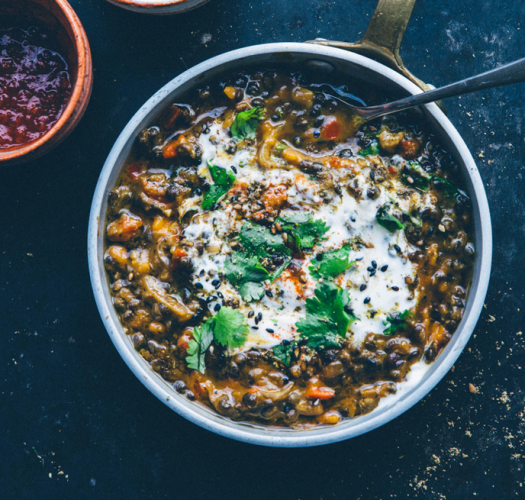 Lentil chili with pumpkin