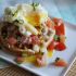 Luau Eggs Benedict Waffle