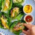 Mango And Zucchini Lettuce Wraps With Ginger-Soy Dipping Sauce