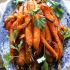 Harissa and maple glazed raosted carrots