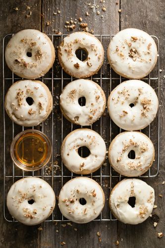 Maple Pecan Baked Donuts