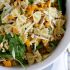 Maple pumpkin and walnut pasta salad with chicken