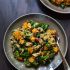 Maple roasted butternut freekeh salad with kale