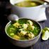 Arabic meatball soup with spinach and lime
