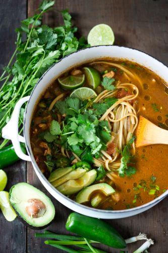 Mexican chicken noodle soup