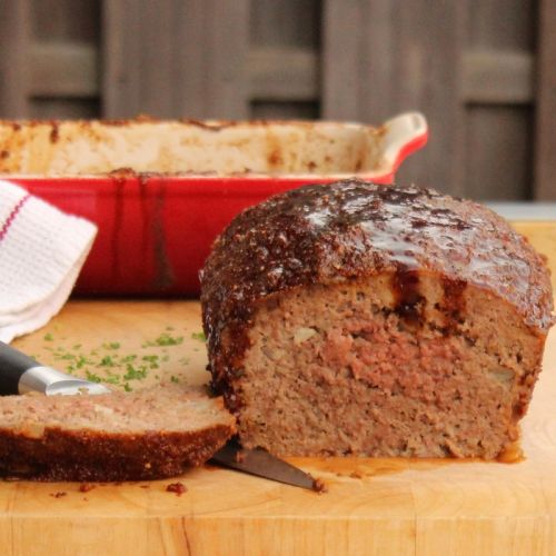 Meatloaf with sweet soy sauce glaze