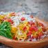Spaghetti squash with tomatoes and basil