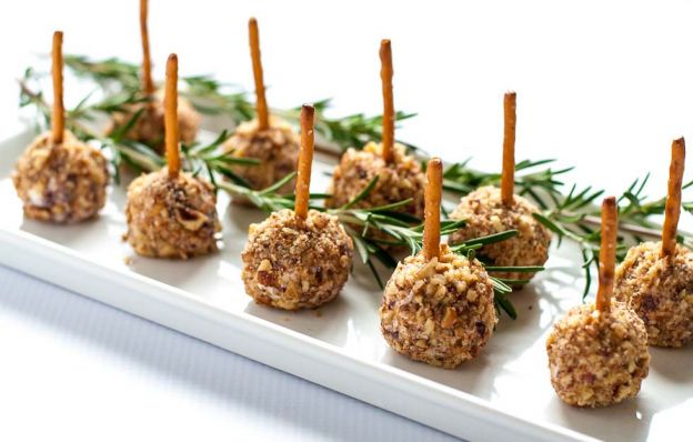 Mini Cheese Balls on a Stick