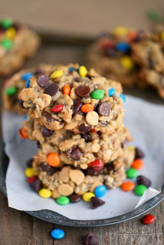 Monster Peanut Butter Oatmeal Cookies