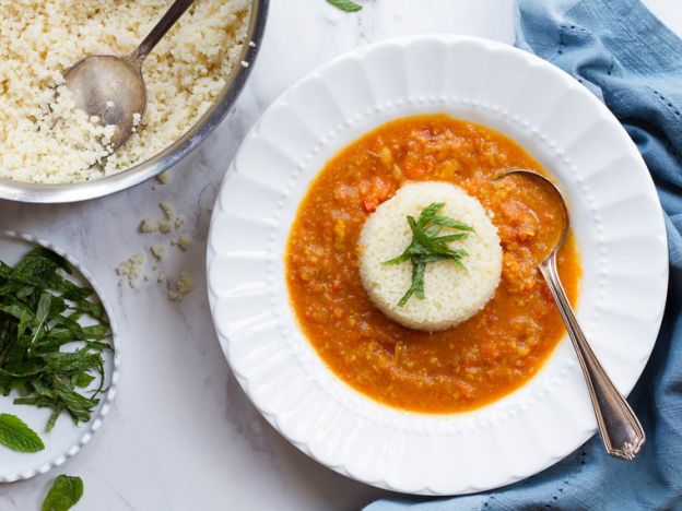 Moroccan Chickpea and Lemon Couscous Soup