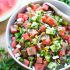 Moroccan Watermelon Cucumber Salad with Pistachio