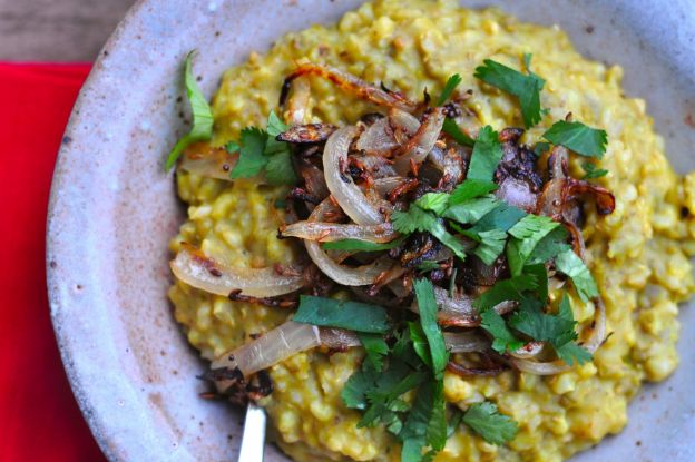 Mung Beans and Rice With Indian Spices