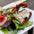 Grilled portobello mushroom, roasted red pepper and goat cheese wrap