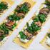 Mushroom and Kale lasagna roll ups