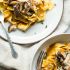 Shiitake mushroom pasta with Newcastle brown ale
