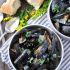 Steamed Mussels in Garlic and Herb Wine Sauce