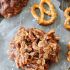 No-bake chocolate peanut butter pretzel cookies