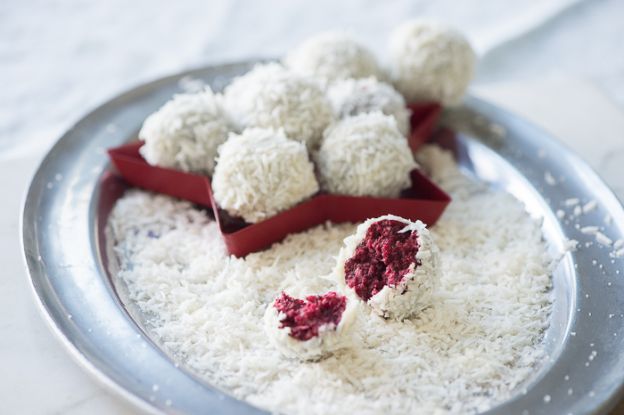 No-bake red velvet snowball cookies