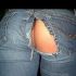 Ripped Butt Jeans