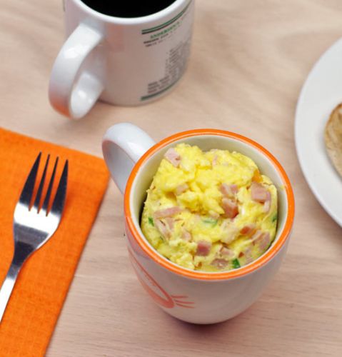 Farmer's omelette in a mug