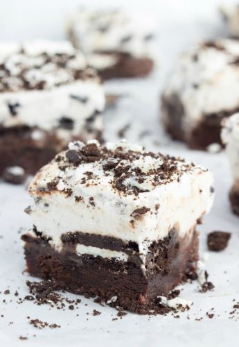 Brownie Oreo ice cream bars