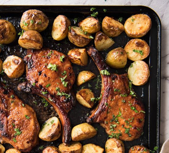 Oven-Baked Pork Chops With Potatoes