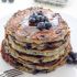 Blueberry cottage cheese pancakes