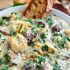 Creamy Parmesan, mushroom and spinach tortellini soup