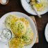 Pea Pancakes With Tzatziki