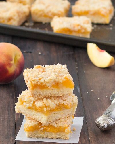 Peach Crumble Bars