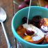 Grilled Peaches and Cream and Bourbon Macerated Cherries