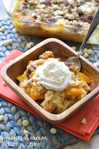 Peaches & Cream Dump Cake