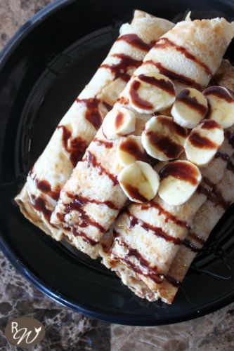 Peanut Butter and Banana Crepes