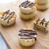 Peanut butter cup mini cheesecakes with pretzel crust