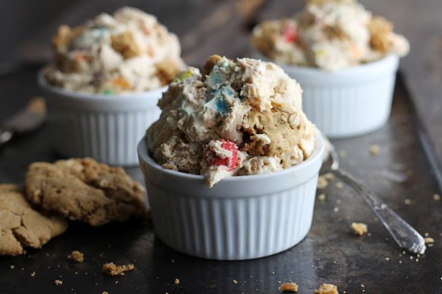 Peanut Butter M&M Monster Cookie Ice Cream