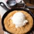 Peanut butter skillet cookie