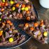 50. Peanut butter brownie pizza
